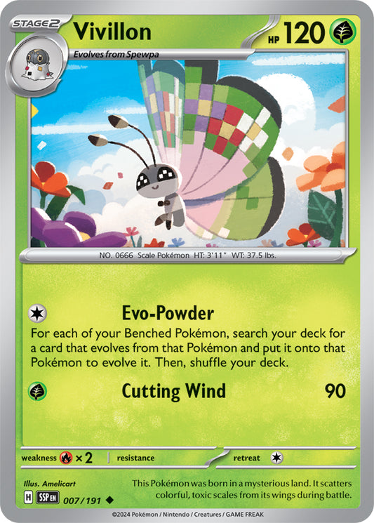 Vivillon - 007/191 - Uncommon - Reverse Holo