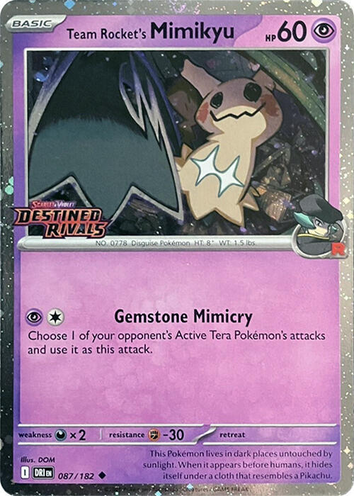 Team Rocket's Mimikyu - 087/182 (Pre-release)