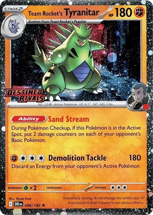 Team Rocket's Tyranitar - 096/182 (Pre-release)