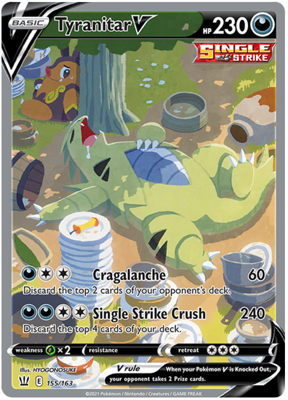 Tyranitar V - 155/163 - Alternate Art Ultra Rare