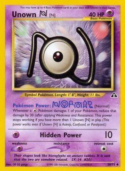 Unown [N] - 50/75 - Uncommon - Unlimited Edition - (VLP)