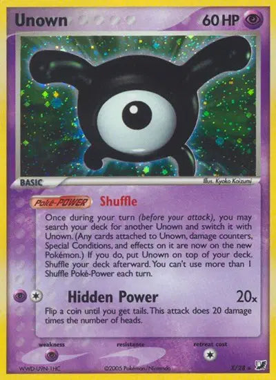 Unown - X/28 - Holo Rare - (MP)