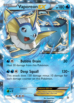 Vaporeon EX - 24/83 - Ultra Rare
