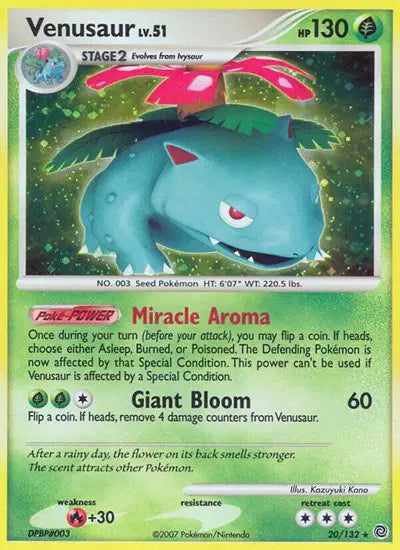 Venusaur (Holo Bleed) - 20/132 - Holo Rare