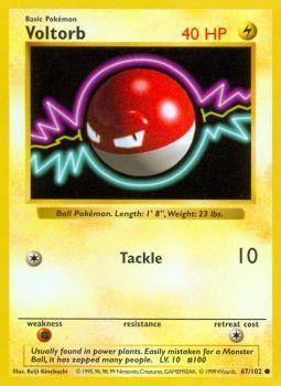 Voltorb - 067/102 - Common - Shadowless - (MP)