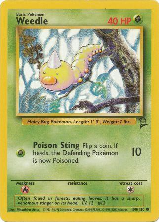 Weedle - 100/130 - Common - Unlimited Edition - (NM)