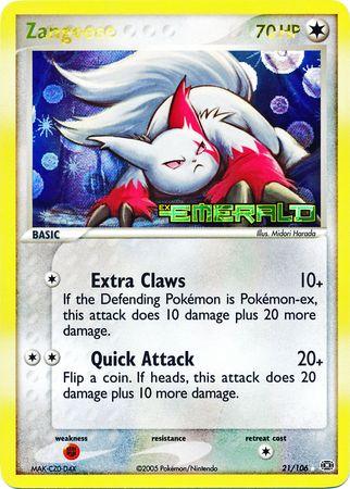 Zangoose (Stamped) - 21/106 - Reverse Holo - (DMG)