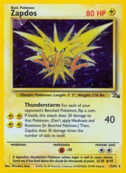 Zapdos (15) - 15/62 - Holo Rare - Unlimited Edition - (NM)