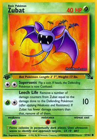Zubat - 57/62 - Common - 1st Edition - (NM)