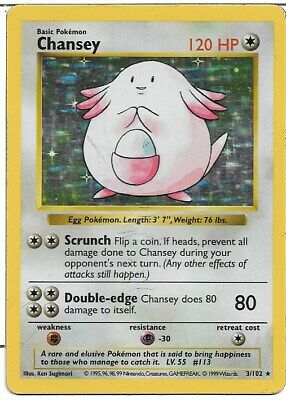 Chansey 3/102 - Holo Rare - Shadowless