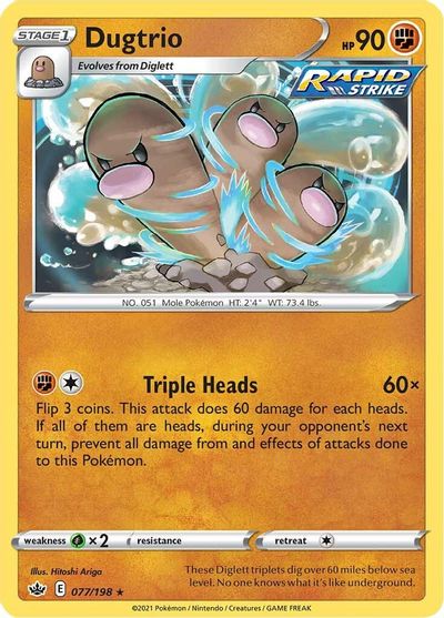 Dugtrio - 077/198 - Rare
