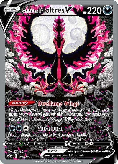 Galarian Moltres V - 177/198 - Alternate Art Ultra Rare