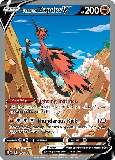 Galarian Zapdos V - 174/198 - Alternate Art Ultra Rare