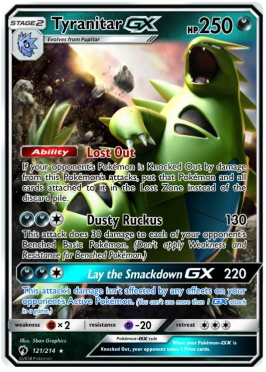 Tyranitar GX - 121/214 - Ultra Rare
