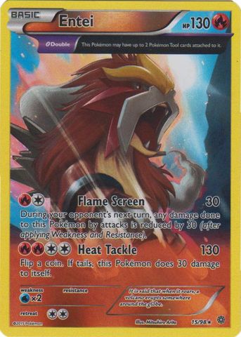 Entei - 15/98 - Holo Rare - Reverse Holo