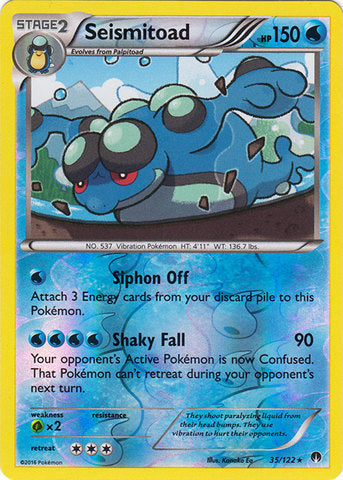 Seismitoad - 35/122 - Rare - Reverse Holo