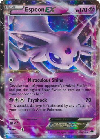 Espeon EX - 52/122 - Ultra Rare