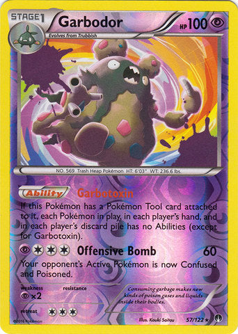 Garbodor - 57/122 - Holo Rare - Reverse Holo