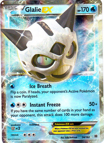 Glalie EX - 34/162 - Ultra Rare