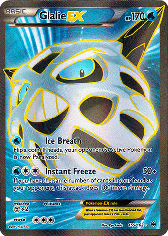 Glalie EX - 155/162 - Ultra Rare