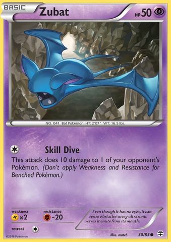 Zubat - 30/83 - Common - Reverse Holofoil