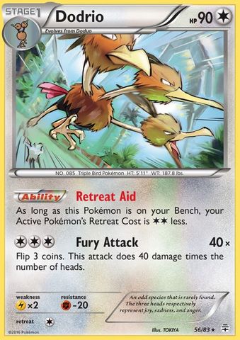 Dodrio - 56/83 - Rare - Reverse Holofoil