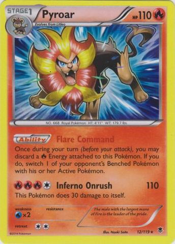 Pyroar - 12/119 - Holo Rare