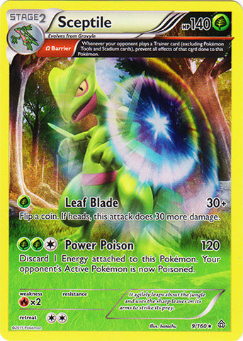 Sceptile - 9/160 - Holo Rare - (DMG)