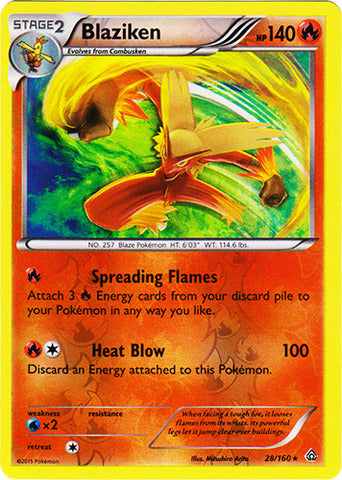Blaziken - 28/160 - Holo Rare - Reverse Holo