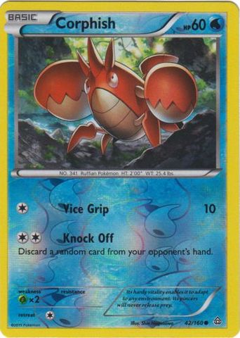 Corphish - 42/160 - Common - Reverse Holo