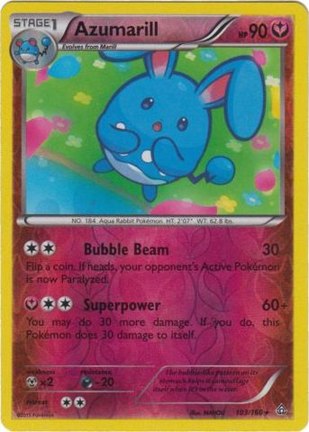 Azumarill - 103/160 - Rare - Reverse Holo