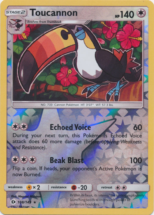 Toucannon - 108/149 - Rare - Reverse Holofoil