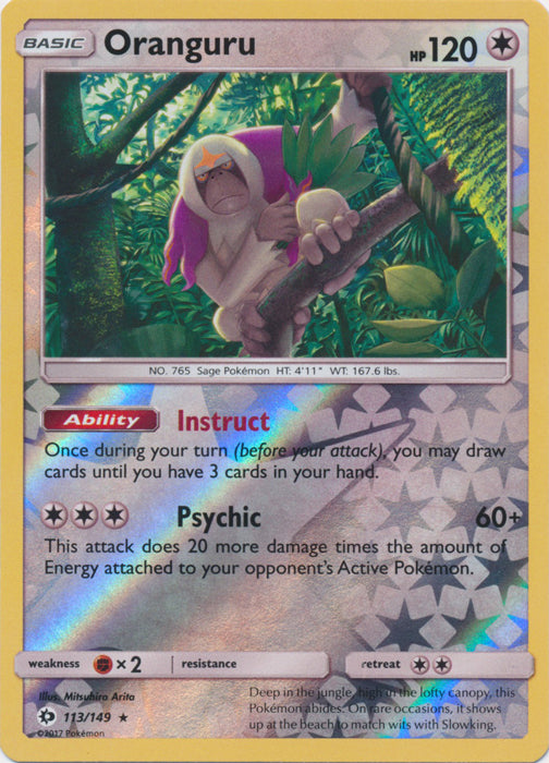 Oranguru - 113/149 - Holo Rare - Reverse Holofoil