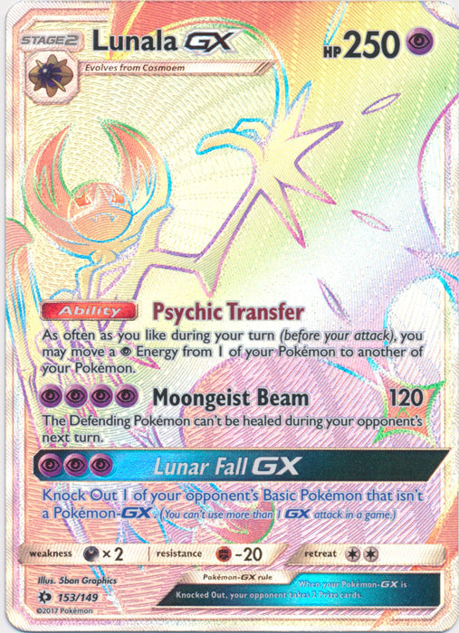 Lunala GX (Secret) - 153/149 - Secret Rare