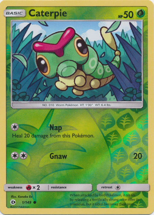 Caterpie - 1/149 - Common - Reverse Holofoil