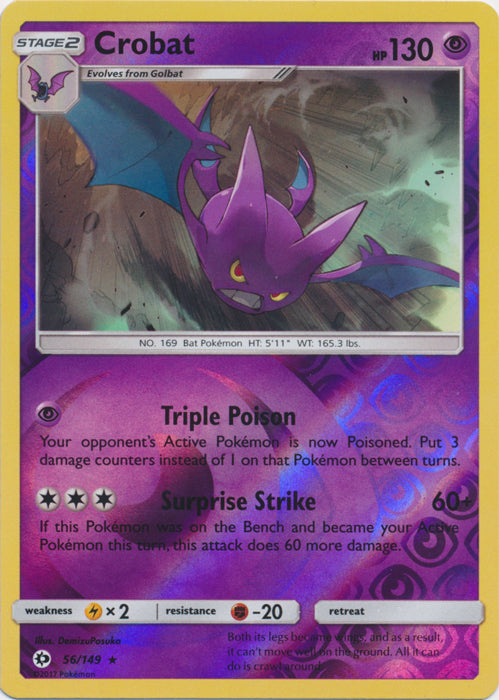 Crobat - 56/149 - Holo Rare - Reverse Holofoil