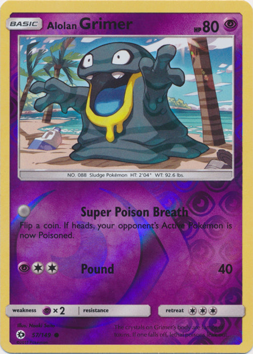 Alolan Grimer - 57/149 - Common - Reverse Holofoil