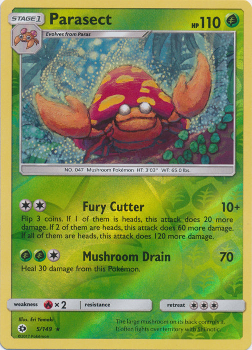 Parasect - 5/149 - Rare - Reverse Holofoil