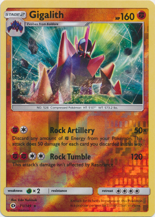 Gigalith - 71/149 - Holo Rare - Reverse Holofoil