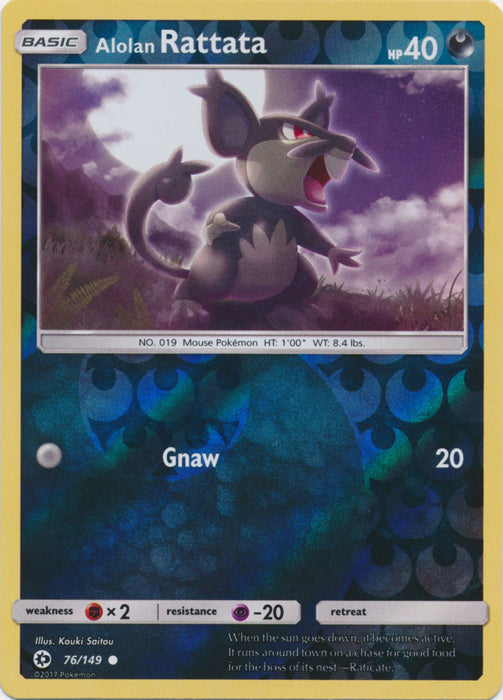 Alolan Rattata - 76/149 - Common - Reverse Holofoil