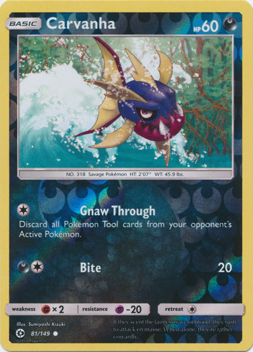 Carvanha - 81/149 - Common - Reverse Holofoil