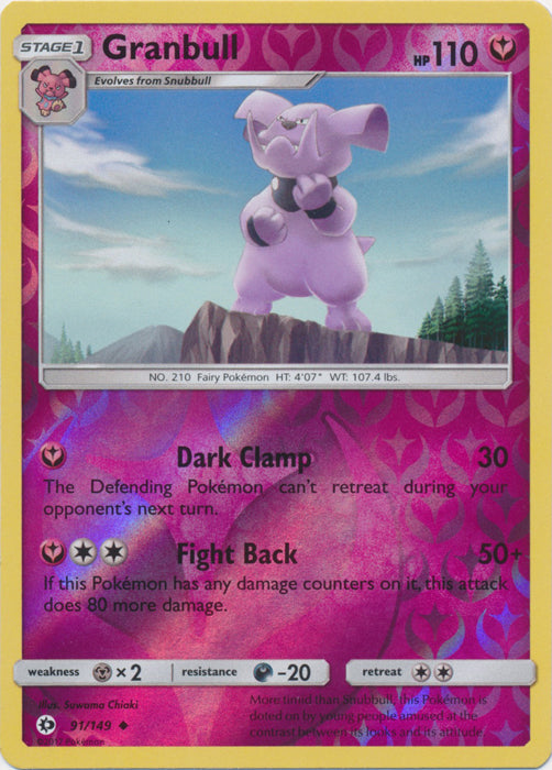 Granbull - 91/149 - Uncommon - Reverse Holofoil