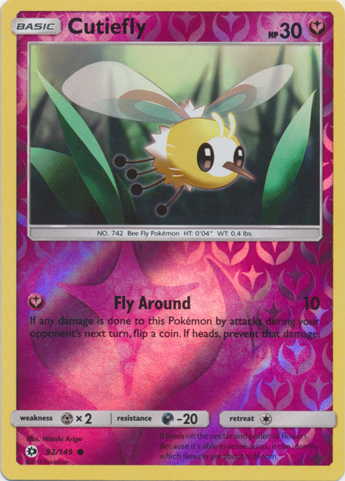 Cutiefly - 92/149 - Common - Reverse Holofoil