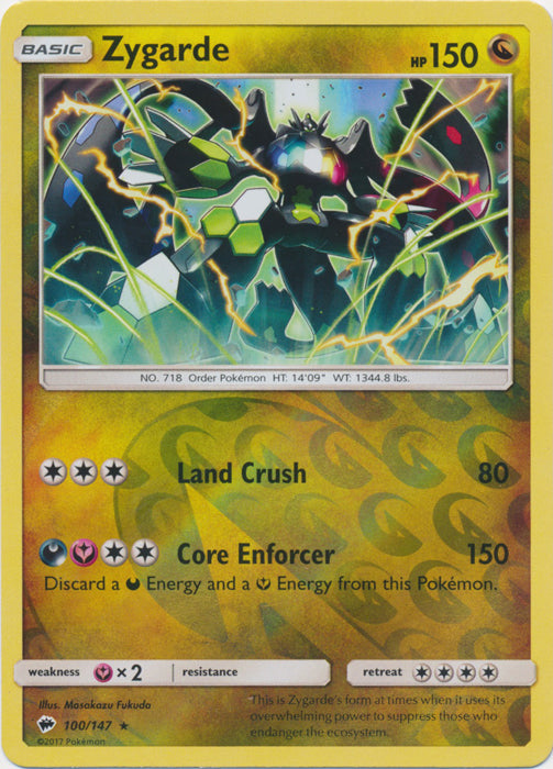 Zygarde - 100/147 - Reverse Holofoil Rare