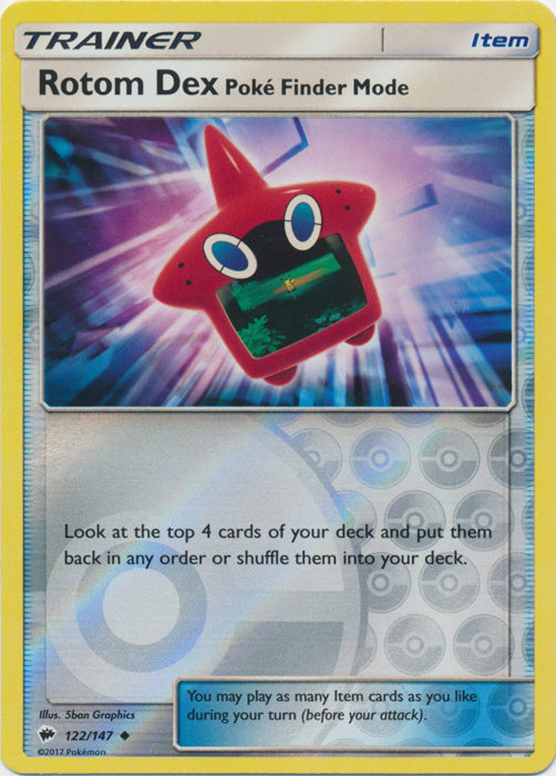 Rotom Dex Pok Finder Mode - 122/147 - Uncommon - Reverse Holofoil
