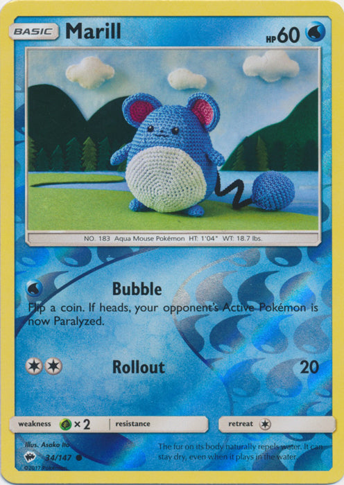 Marill - 34/147 - Common - Reverse Holofoil