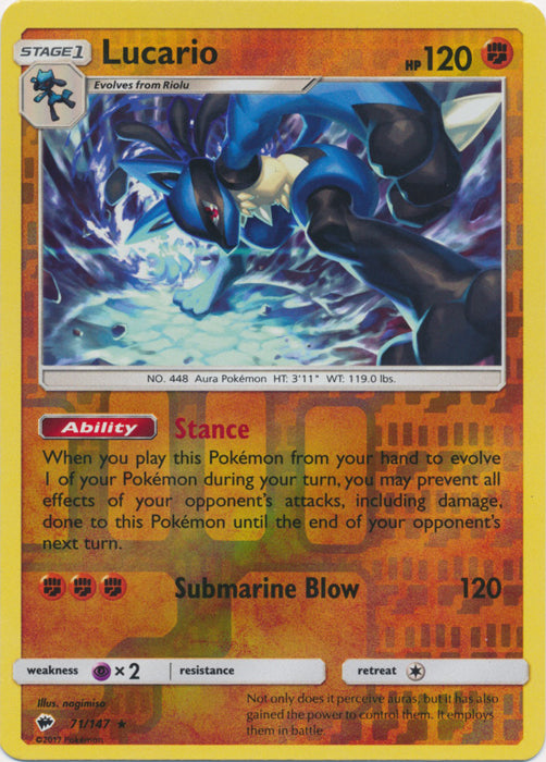 Lucario - 71/147 - Reverse Holofoil Rare