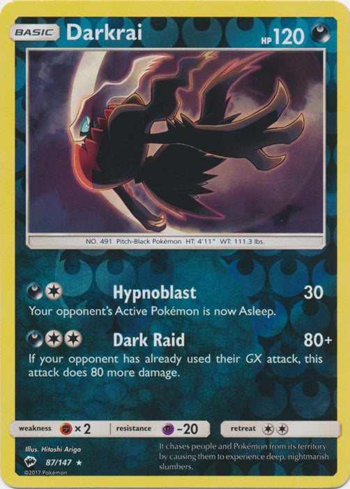 Darkrai - 87/147 - Reverse Holofoil Rare
