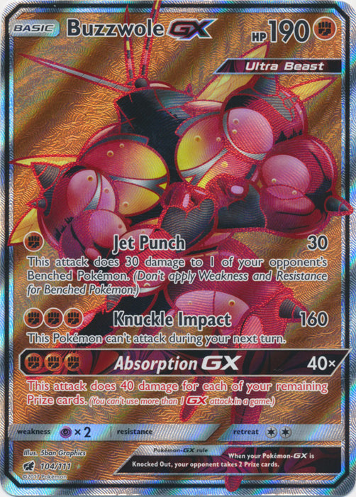 Buzzwole GX (Full Art) - 104/111 - Ultra Rare