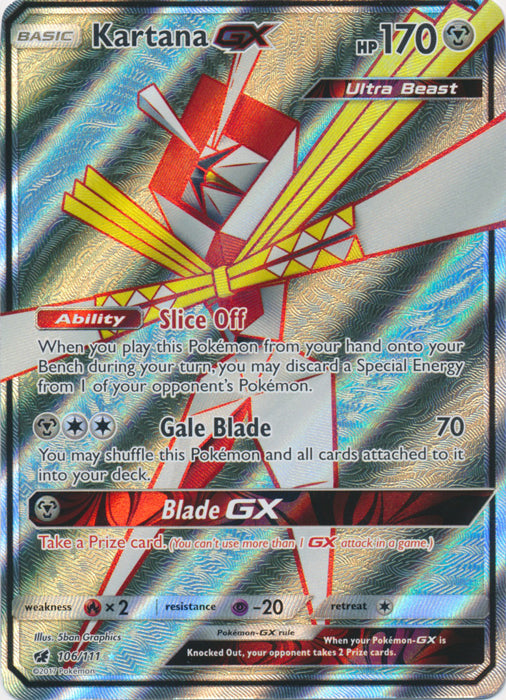 Kartana GX (Full Art) - 106/111 - Ultra Rare